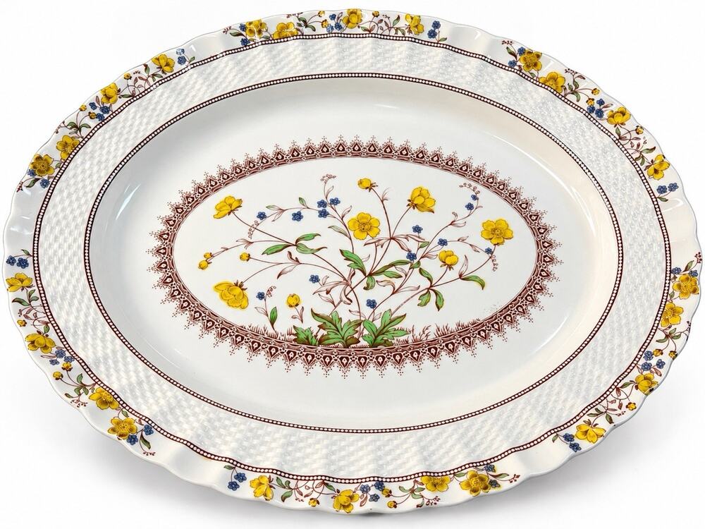 Copeland Spode England Buttercup 14.75” Large Oval Serving Platter 2/7873